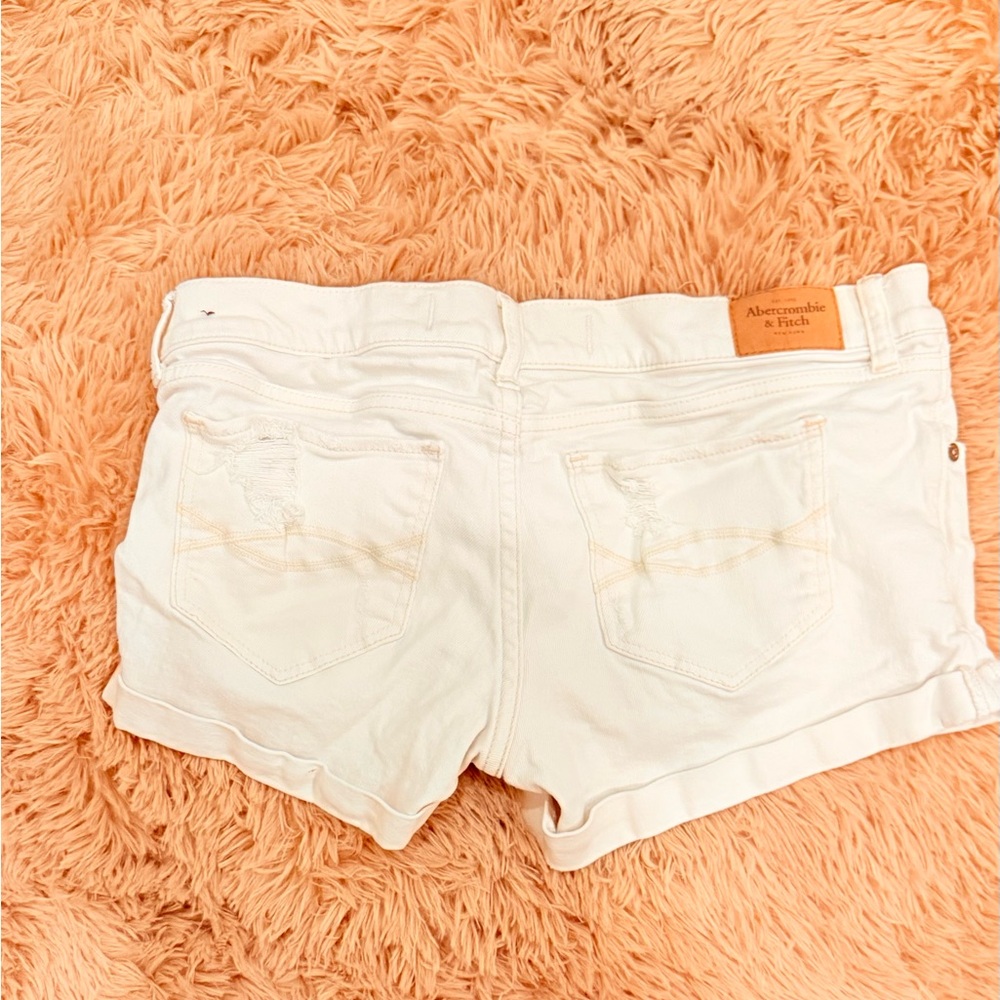 Abercrombie & Fitch Women's White Jean Shorts